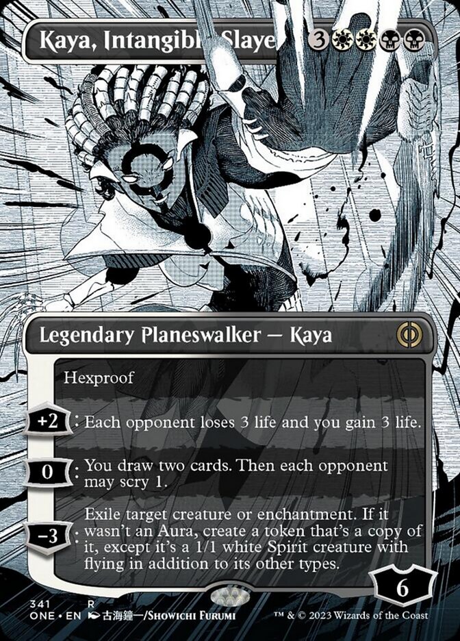 Kaya, Intangible Slayer (Borderless Manga) [Phyrexia: All Will Be One] | Boutique FDB TCG