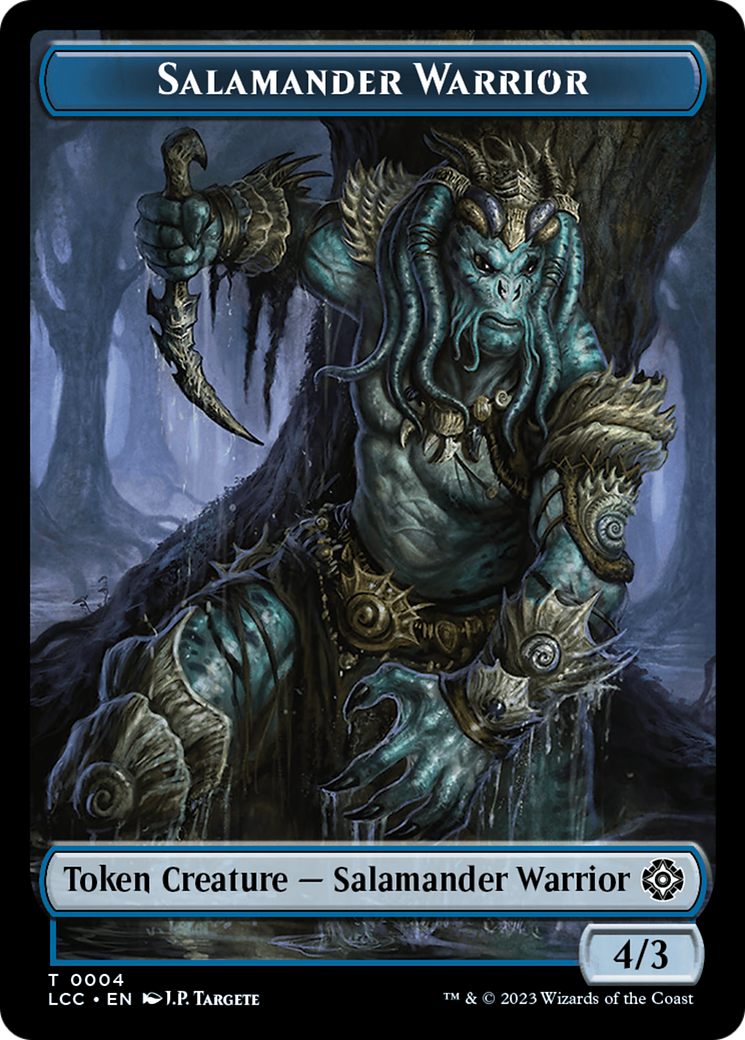 Salamander Warrior // Treasure Double-Sided Token [The Lost Caverns of Ixalan Commander Tokens] | Boutique FDB TCG
