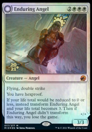 Enduring Angel // Angelic Enforcer [Innistrad: Midnight Hunt Prerelease Promos] | Boutique FDB TCG