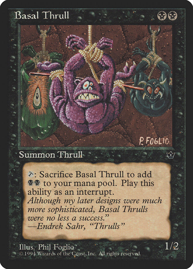 Basal Thrull (Phil Foglio) [Fallen Empires] | Boutique FDB TCG