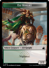 Elf Knight // Emblem - Domri Rade Double-Sided Token [Ravnica Remastered Tokens] | Boutique FDB TCG