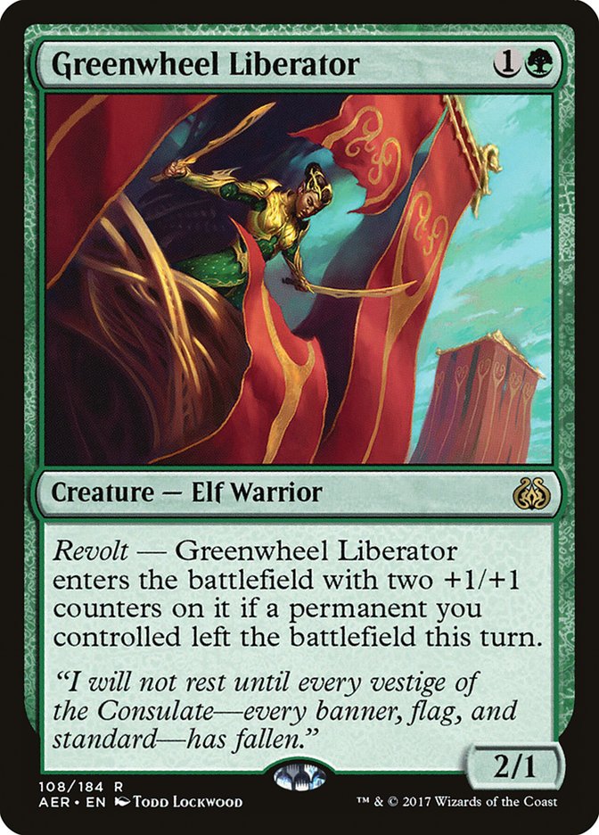 Greenwheel Liberator [Aether Revolt] | Boutique FDB TCG