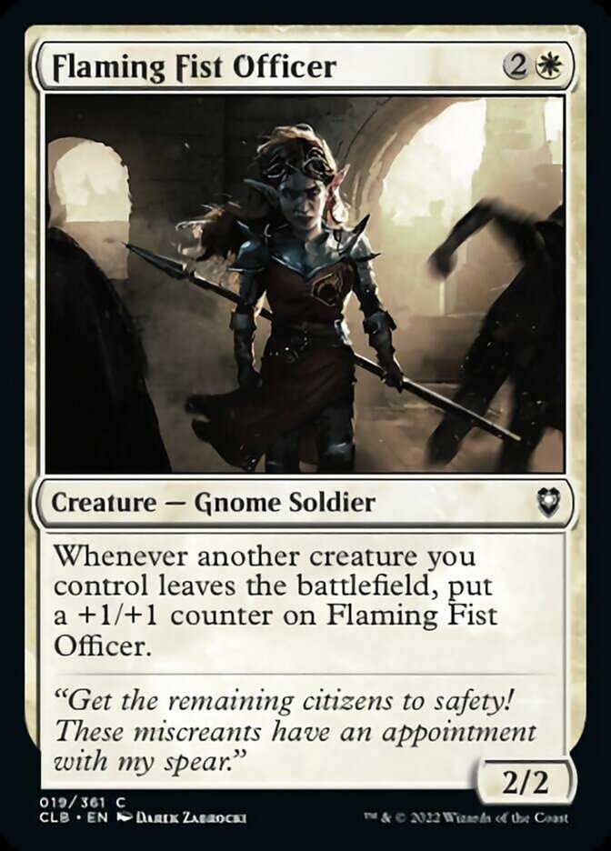 Flaming Fist Officer [Commander Legends: Battle for Baldur's Gate] | Boutique FDB TCG