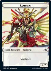 Samurai // Spirit (009) Double-Sided Token [Kamigawa: Neon Dynasty Tokens] | Boutique FDB TCG