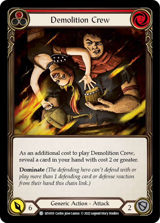 Demolition Crew (Red) [UZU010] (Outsiders Uzuri Blitz Deck) | Boutique FDB TCG