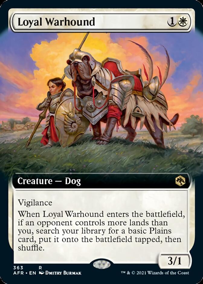 Loyal Warhound (Extended Art) [Dungeons & Dragons: Adventures in the Forgotten Realms] | Boutique FDB TCG