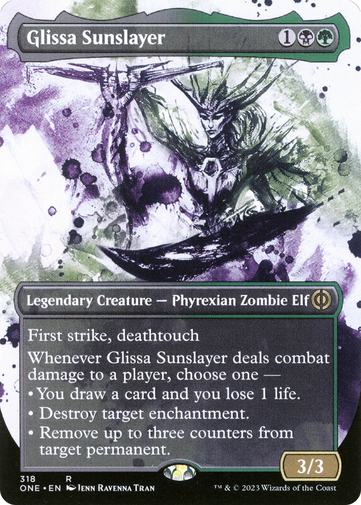 Glissa Sunslayer (Borderless Ichor) [Phyrexia: All Will Be One] | Boutique FDB TCG