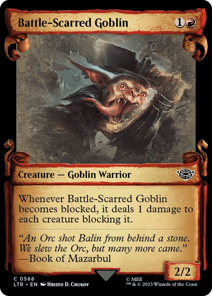 Battle-Scarred Goblin [The Lord of the Rings: Tales of Middle-Earth Showcase Scrolls] | Boutique FDB TCG