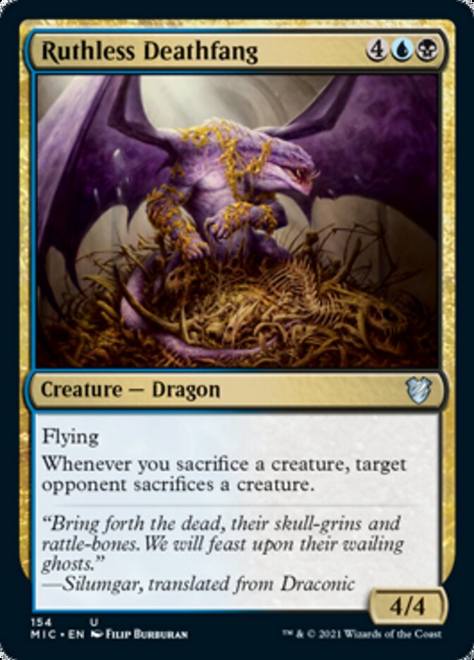 Ruthless Deathfang [Innistrad: Midnight Hunt Commander] | Boutique FDB TCG