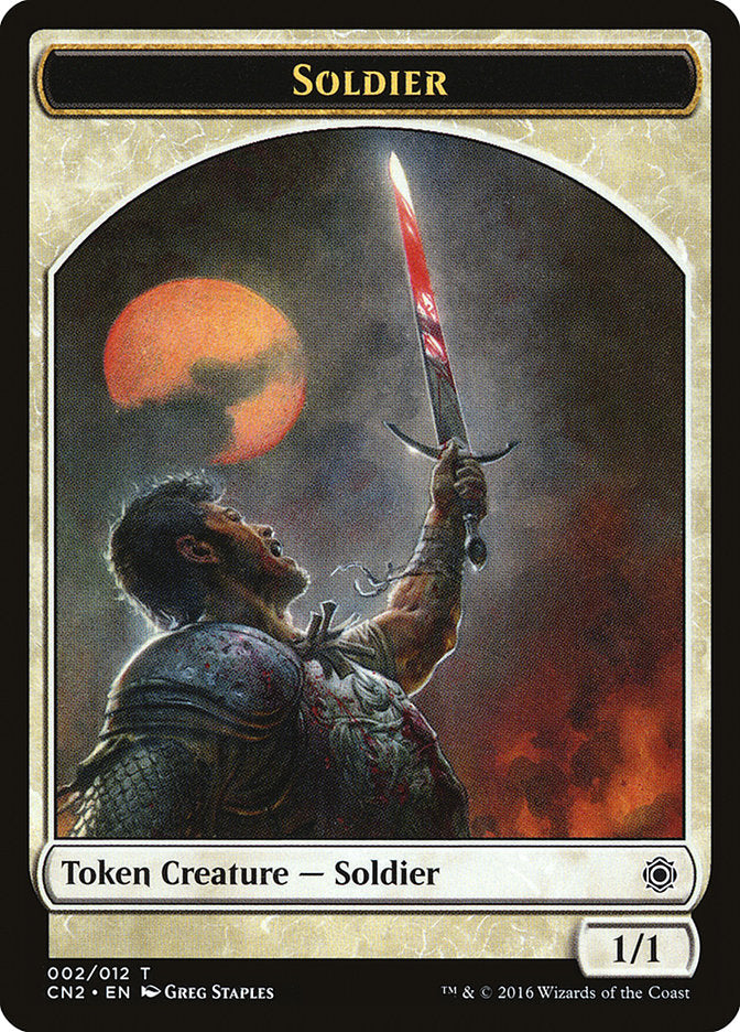 Soldier Token (002/012) [Conspiracy: Take the Crown Tokens] | Boutique FDB TCG