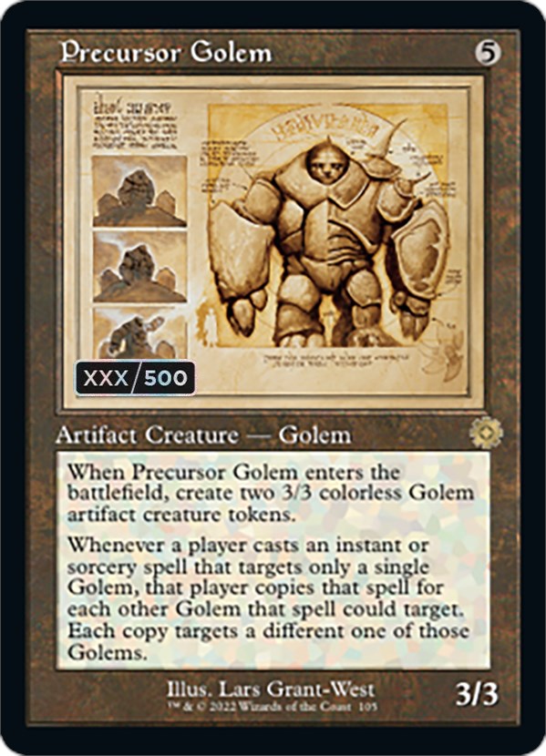 Precursor Golem (Retro Schematic) (Serialized) [The Brothers' War Retro Artifacts] | Boutique FDB TCG