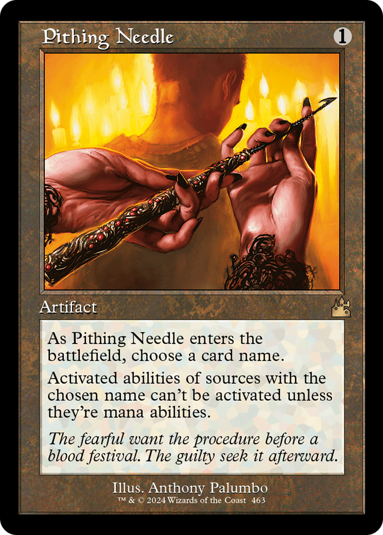 Pithing Needle (Retro Frame) [Ravnica Remastered] | Boutique FDB TCG