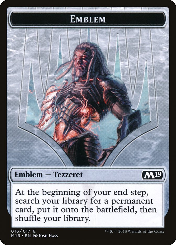 Tezzeret, Artifice Master Emblem [Core Set 2019 Tokens] | Boutique FDB TCG