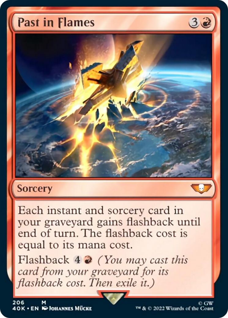 Past in Flames (Surge Foil) [Warhammer 40,000] | Boutique FDB TCG