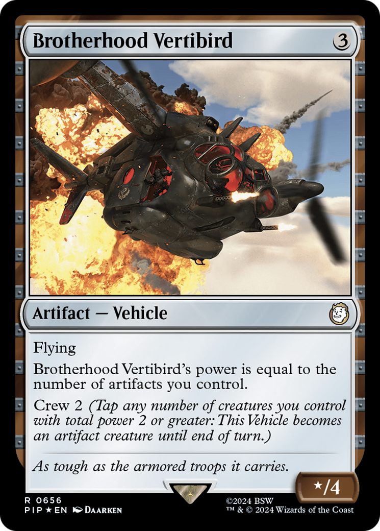 Brotherhood Vertibird (Surge Foil) [Fallout] | Boutique FDB TCG