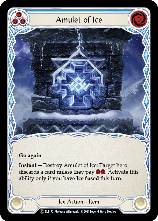 Amulet of Ice [U-ELE172] (Tales of Aria Unlimited)  Unlimited Normal | Boutique FDB TCG