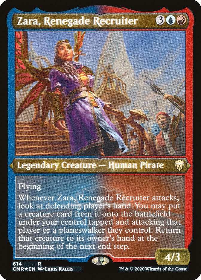 Zara, Renegade Recruiter (Etched) [Commander Legends] | Boutique FDB TCG