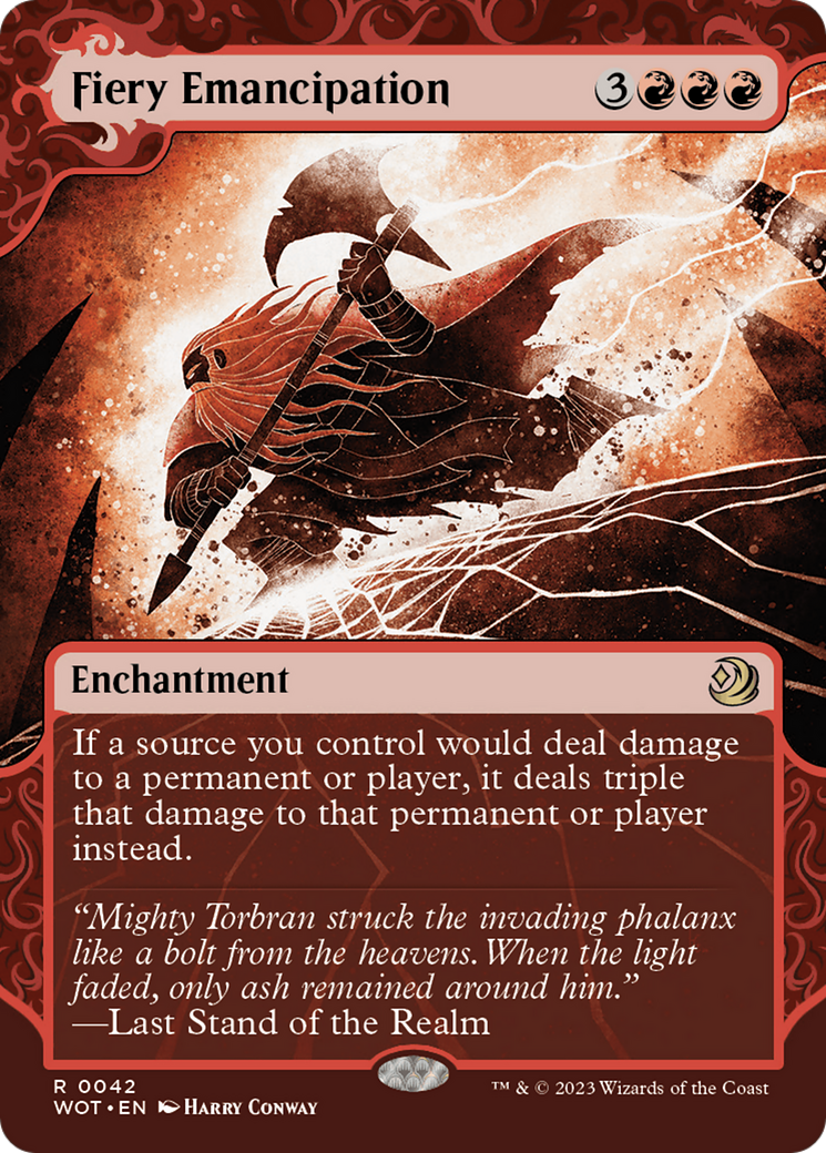 Fiery Emancipation [Wilds of Eldraine: Enchanting Tales] | Boutique FDB TCG