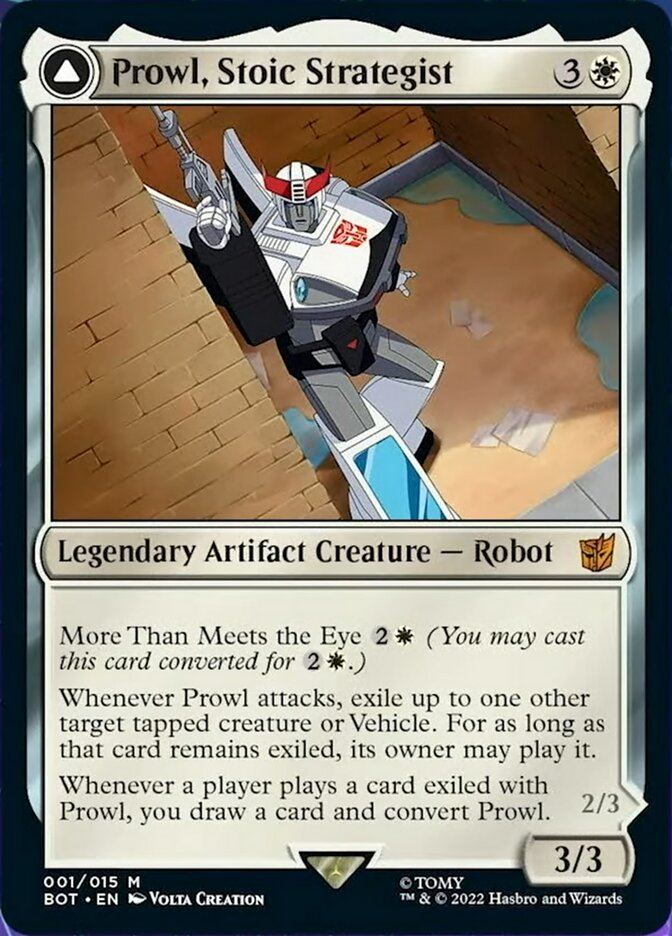 Prowl, Stoic Strategist // Prowl, Pursuit Vehicle [Transformers] | Boutique FDB TCG