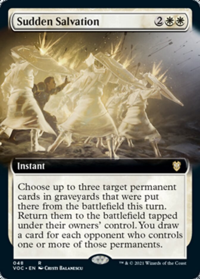 Sudden Salvation (Extended Art) [Innistrad: Crimson Vow Commander] | Boutique FDB TCG