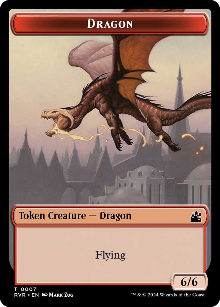 Saproling // Dragon Double-Sided Token [Ravnica Remastered Tokens] | Boutique FDB TCG