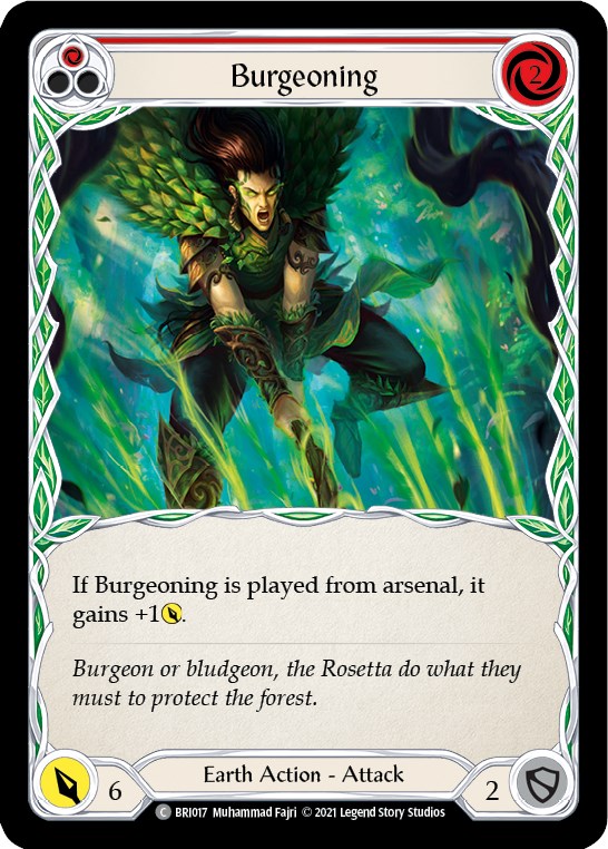 Burgeoning (Red) [BRI017] (Tales of Aria Briar Blitz Deck)  1st Edition Normal | Boutique FDB TCG