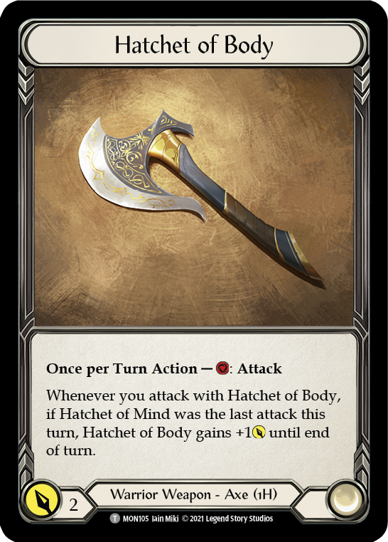 Hatchet of Body // Boltyn [MON105 // MON030] (Monarch)  1st Edition Normal | Boutique FDB TCG