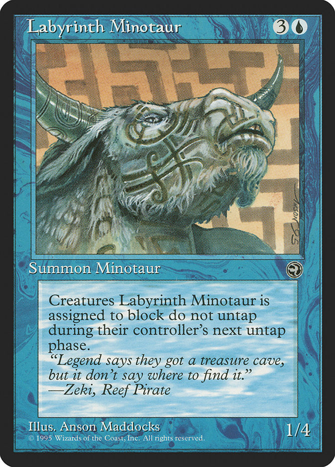 Labyrinth Minotaur (Zeki Flavor Text) [Homelands] | Boutique FDB TCG