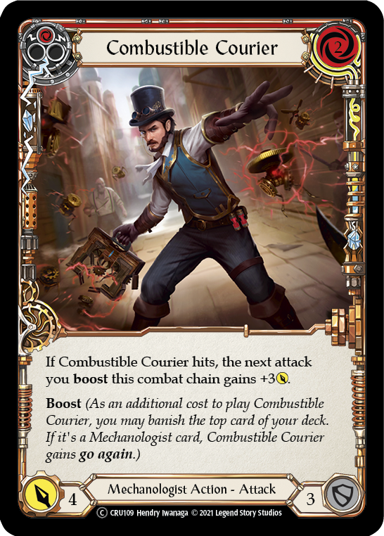 Combustible Courier (Red) [U-CRU109] (Crucible of War Unlimited)  Unlimited Normal | Boutique FDB TCG