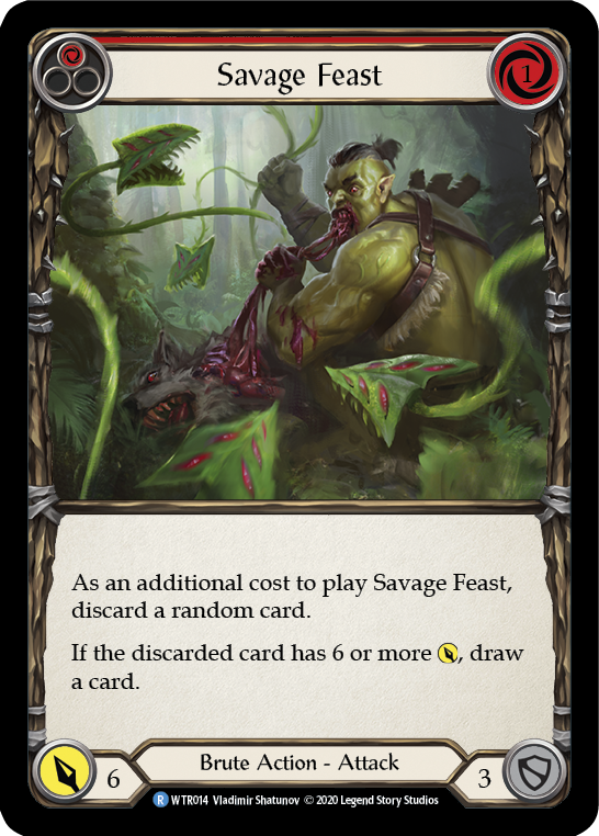 Savage Feast (Red) [U-WTR014] (Welcome to Rathe Unlimited)  Unlimited Rainbow Foil | Boutique FDB TCG