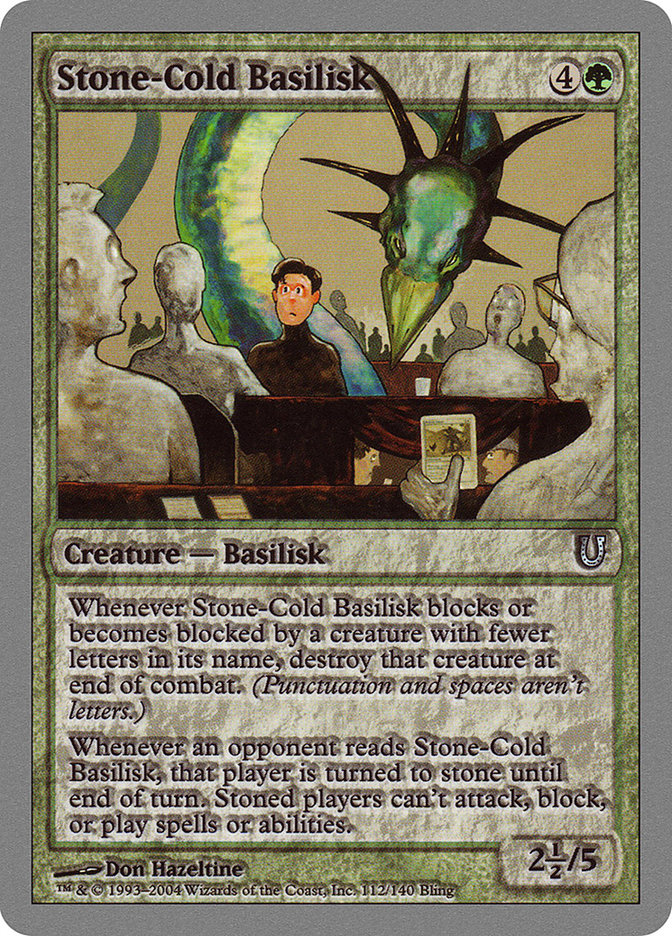 Stone-Cold Basilisk [Unhinged] | Boutique FDB TCG