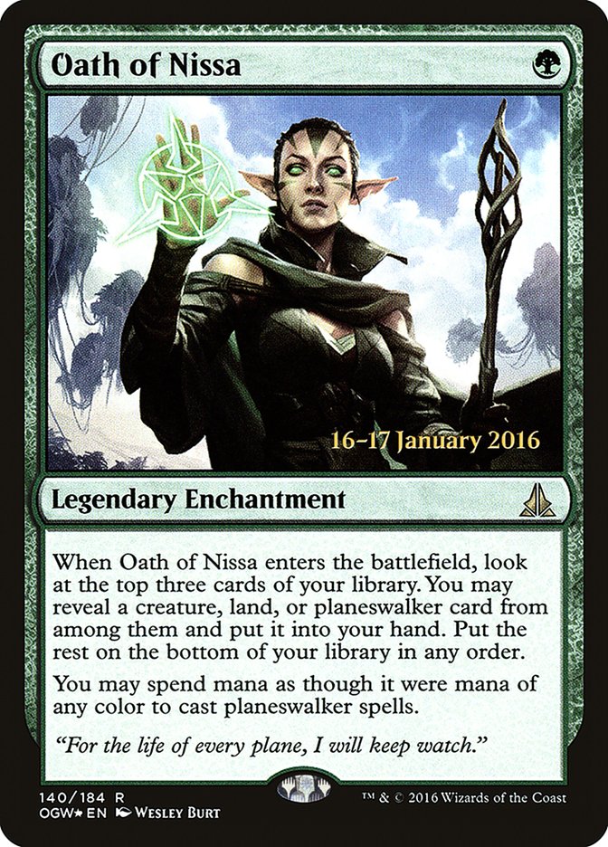 Oath of Nissa [Oath of the Gatewatch Prerelease Promos] | Boutique FDB TCG