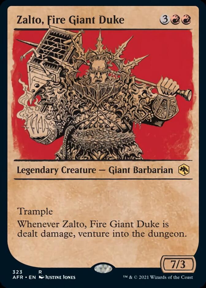 Zalto, Fire Giant Duke (Showcase) [Dungeons & Dragons: Adventures in the Forgotten Realms] | Boutique FDB TCG