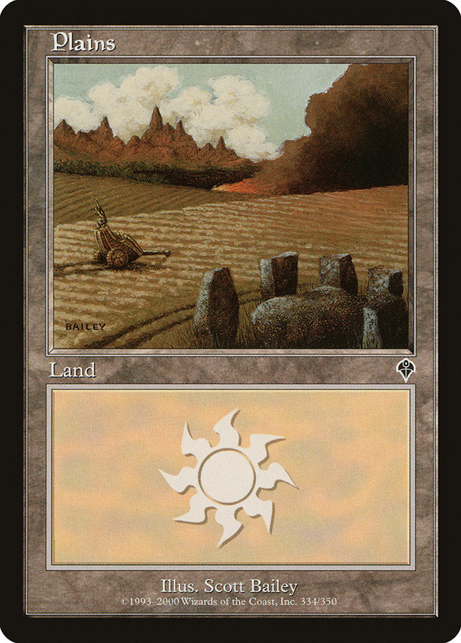 Plains (334) [Invasion] | Boutique FDB TCG