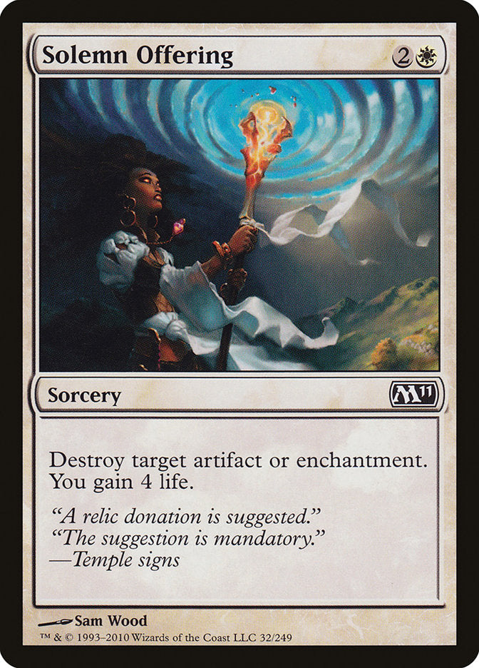 Solemn Offering [Magic 2011] | Boutique FDB TCG