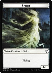 Spirit // Human Double-Sided Token [Commander 2019 Tokens] | Boutique FDB TCG