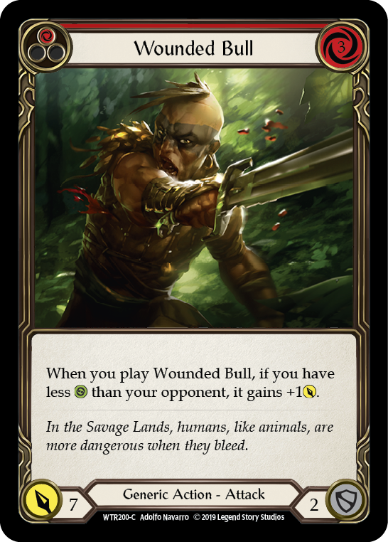 Wounded Bull (Red) [WTR200-C] (Welcome to Rathe)  Alpha Print Rainbow Foil | Boutique FDB TCG
