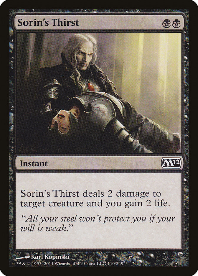 Sorin's Thirst [Magic 2012] | Boutique FDB TCG