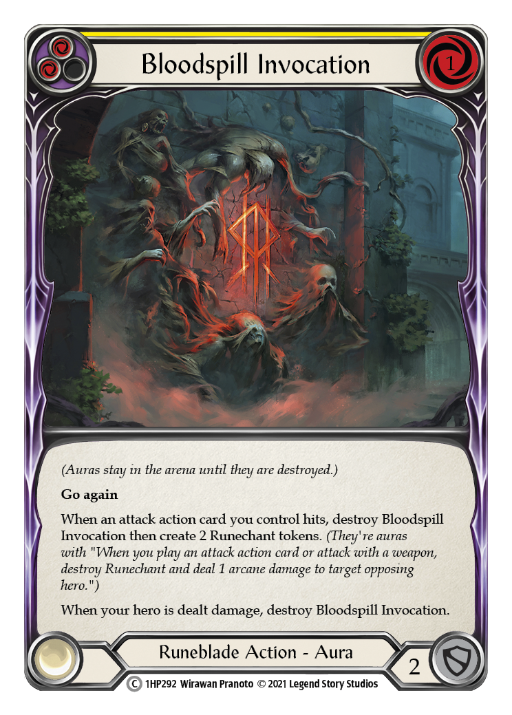 Bloodspill Invocation (Yellow) [1HP292] (History Pack 1) | Boutique FDB TCG