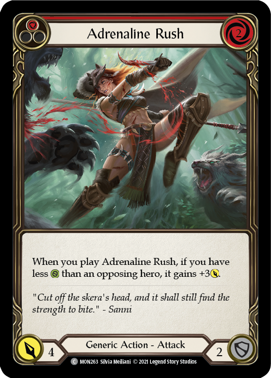 Adrenaline Rush (Red) [MON263] (Monarch)  1st Edition Normal | Boutique FDB TCG