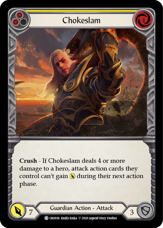 Chokeslam (Yellow) [CRU036] (Crucible of War)  1st Edition Normal | Boutique FDB TCG