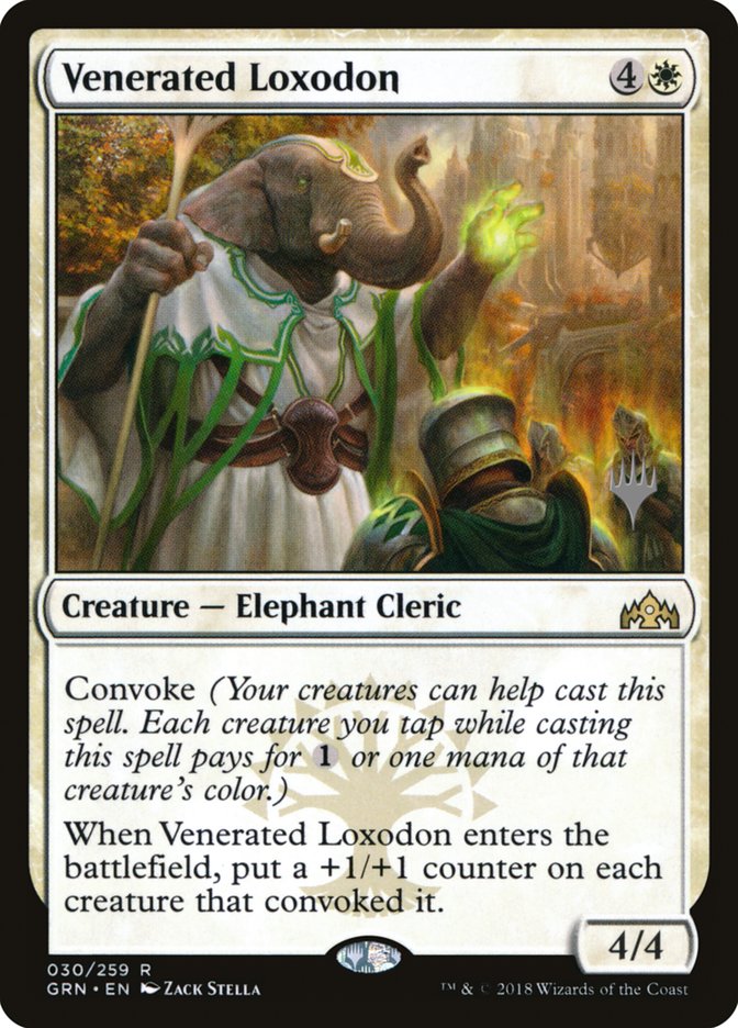 Venerated Loxodon (Promo Pack) [Guilds of Ravnica Promos] | Boutique FDB TCG