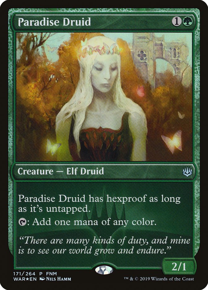 Paradise Druid (FNM) [War of the Spark Promos] | Boutique FDB TCG