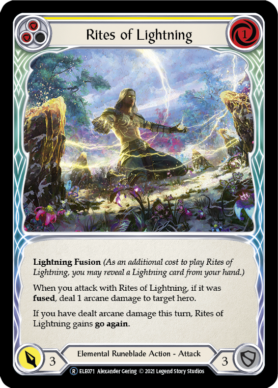 Rites of Lightning (Yellow) [U-ELE071] (Tales of Aria Unlimited)  Unlimited Rainbow Foil | Boutique FDB TCG