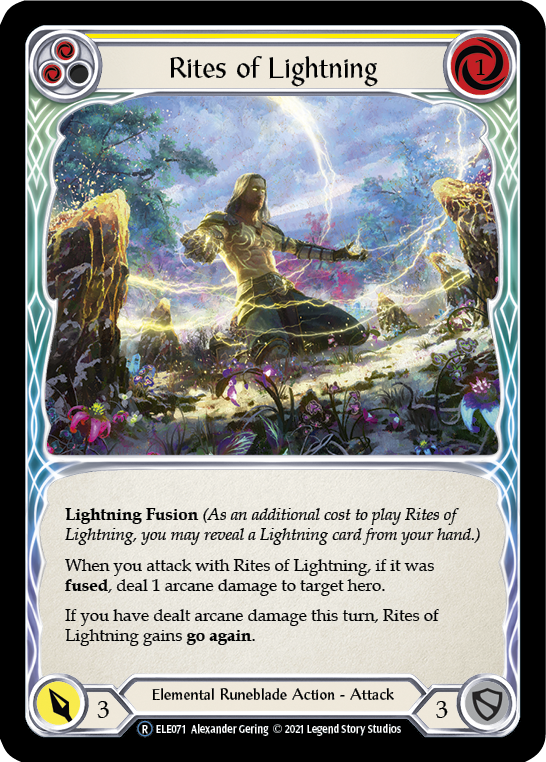 Rites of Lightning (Yellow) [U-ELE071] (Tales of Aria Unlimited)  Unlimited Normal | Boutique FDB TCG