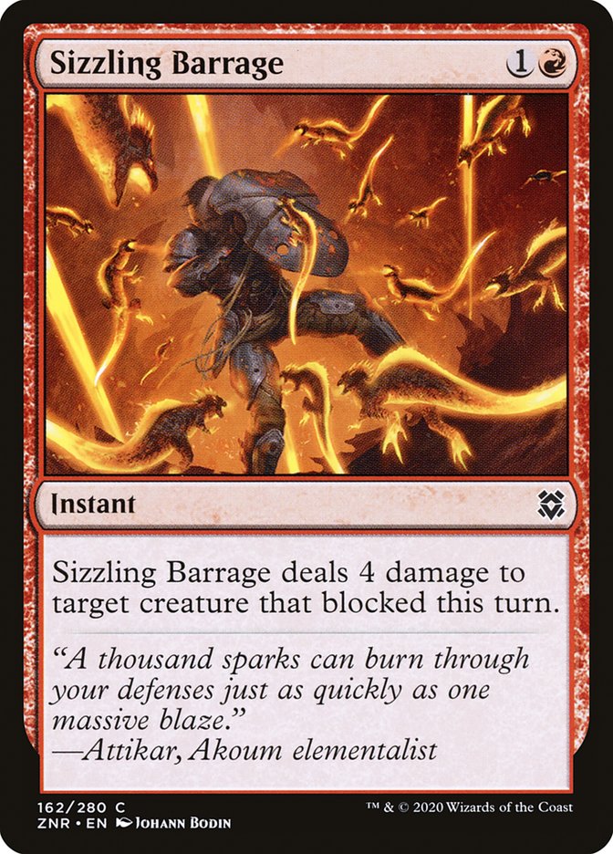 Sizzling Barrage [Zendikar Rising] | Boutique FDB TCG