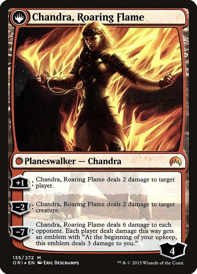 Chandra, Fire of Kaladesh // Chandra, Roaring Flame [Magic Origins Prerelease Promos] | Boutique FDB TCG