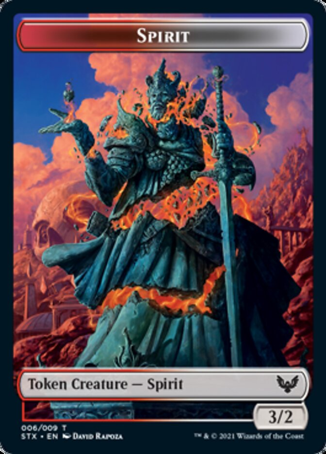 Spirit // Treasure Double-Sided Token [Strixhaven: School of Mages Tokens] | Boutique FDB TCG