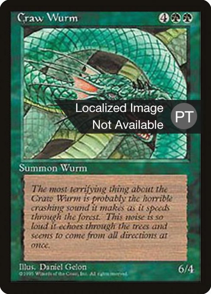 Craw Wurm [Fourth Edition (Foreign Black Border)] | Boutique FDB TCG