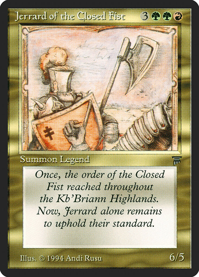 Jerrard of the Closed Fist [Legends] | Boutique FDB TCG